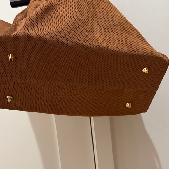 Clare V Tan Perforated Leather Textured Tote - Picture 4 of 5